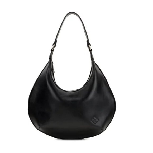 PATRICIA NASH Coco Crescent smooth leather small hobo bag + Dust bag -Black - Picture 1 of 10